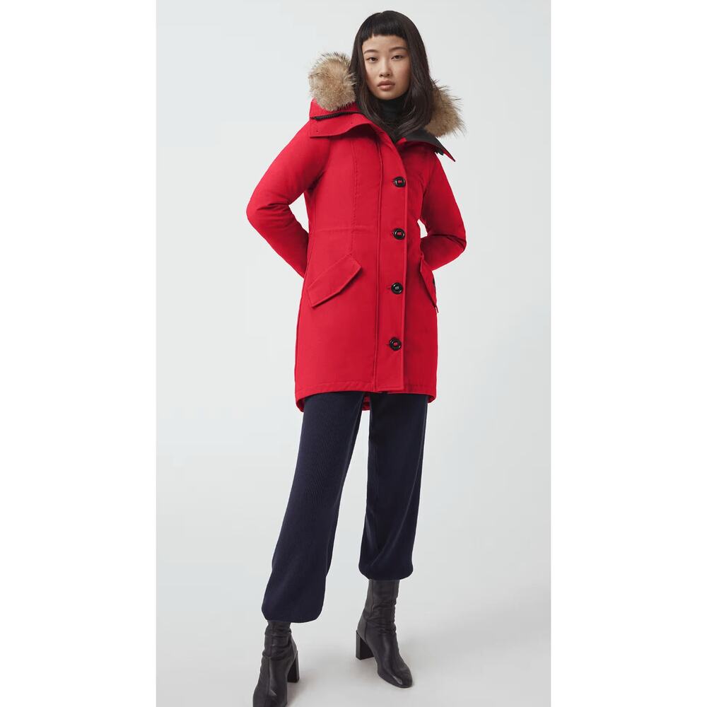 Canada Goose Red Rossclair Parka with Fur size S small
